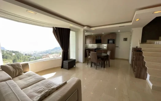 3+1 Duplex Penthouse mit Meerblick in BEKTAŞ Alanya Türkei zu verkaufen